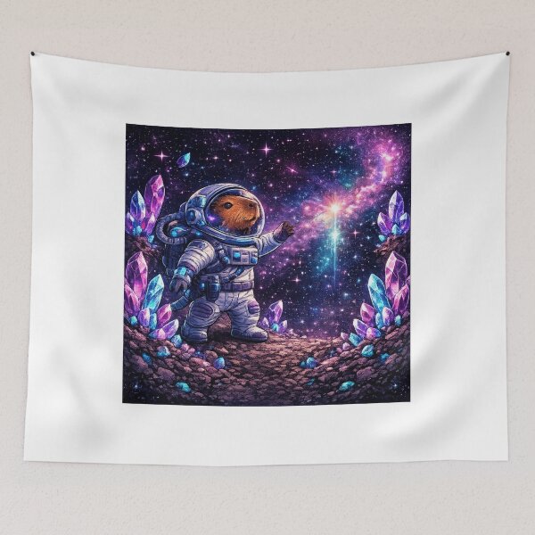 Item preview, Astronaut Capybara Cosmic Adventure Vibes designed and sold by NovaMoodCo.