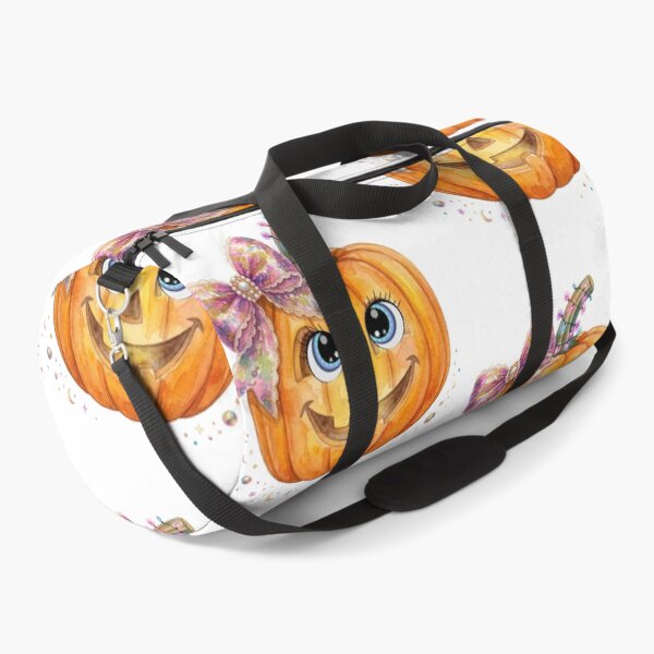 Item preview, Kawaii Halloween Pumpkin Clipart: Watercolor Jack-o'-Lantern with Fairy Lights and Glitter Bow designed and sold by VibranPalette.