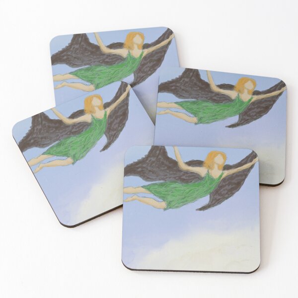 Item preview, Fairy flying above clouds designed and sold by Faeburnia.