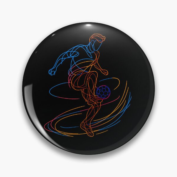 Item preview, Neon Soccer Ball Juggling Line Art Sports Graphic  designed and sold by RoyesButler.