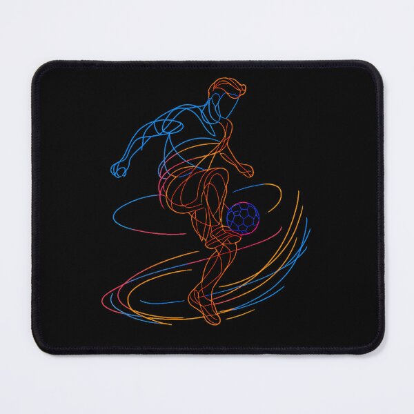 Item preview, Neon Soccer Ball Juggling Line Art Sports Graphic designed and sold by RoyesButler.