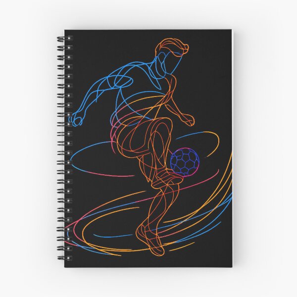Item preview, Neon Soccer Ball Juggling Line Art Sports Graphic  designed and sold by RoyesButler.