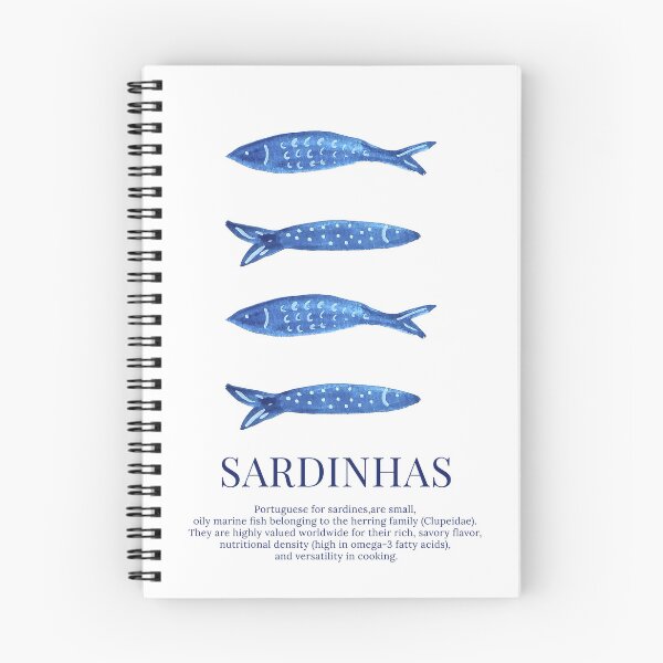 Item preview, Decorative poster of sardines in watercolor designed and sold by ElizabethCoelho.