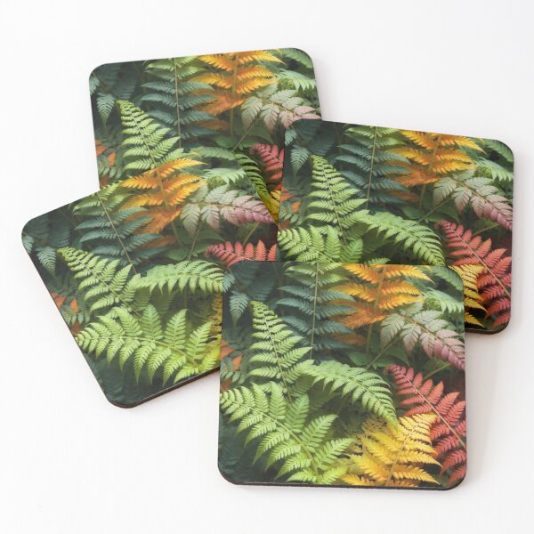 Item preview, Vibrant Colorful Fern Leaves Pattern designed and sold by IntelliMindDesigns.