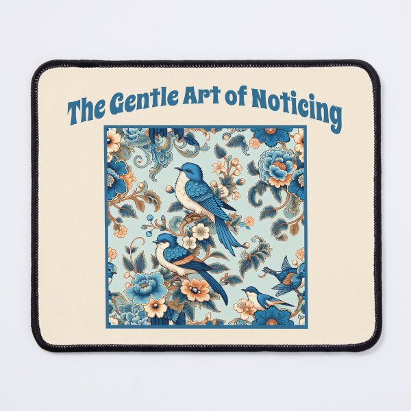 Item preview, The Gentle Art of Noticing Blue Bird Cottagecore Nature Lover Design designed and sold by Sachie's Studio.