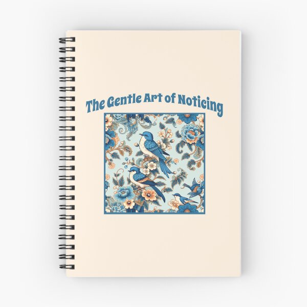 Item preview, The Gentle Art of Noticing Blue Bird Cottagecore Nature Lover Design designed and sold by Sachie's Studio.