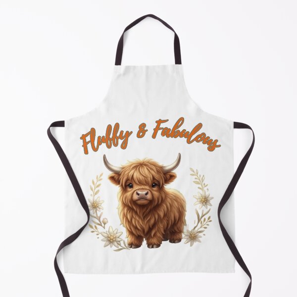 Item preview, Fluffy and Fabulous Cute Highland Cow Cottagecore Floral designed and sold by Inka Moon Design.