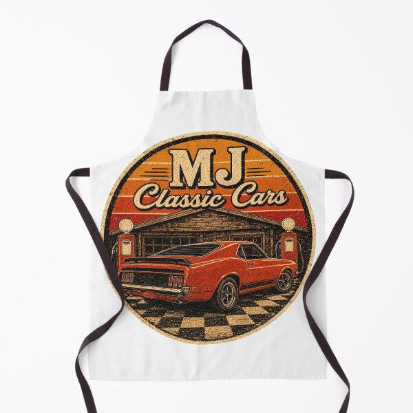 Item preview, MJ Classic Cars ⭐ Retro Muscle Car Garage Vintage Gift designed and sold by UrbanPrintVibes.