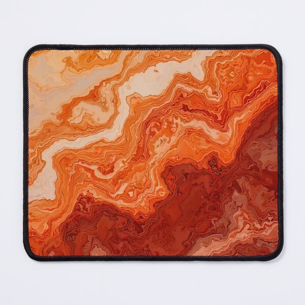 Item preview, Orange and white fluid art design designed and sold by Righan Wallace.