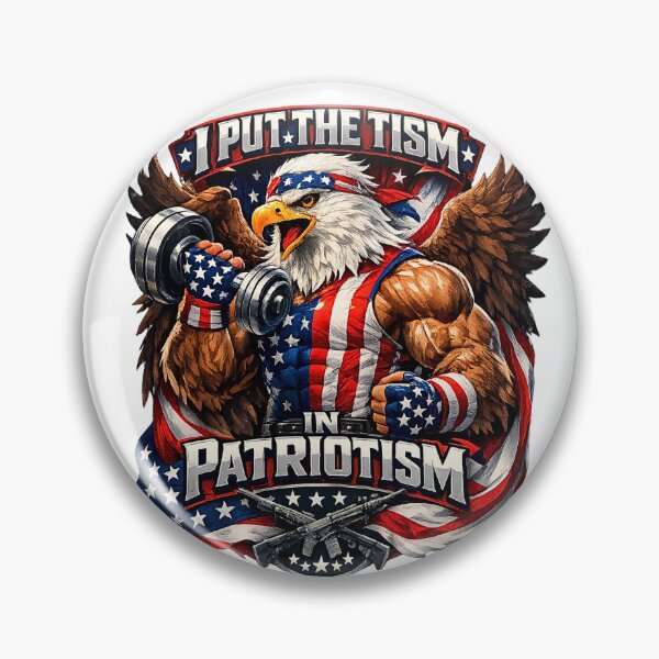 Item preview, I Put The Tism in Patriotism Athletic Eagle designed and sold by FANTASYoDarknes.