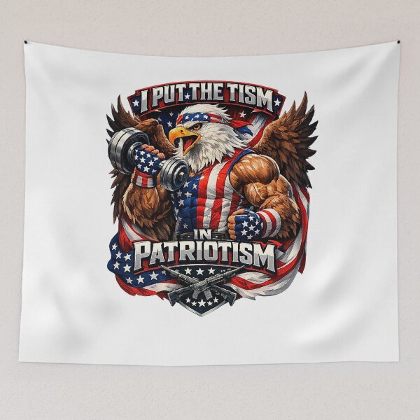 Item preview, I Put The Tism in Patriotism Athletic Eagle designed and sold by FANTASYoDarknes.