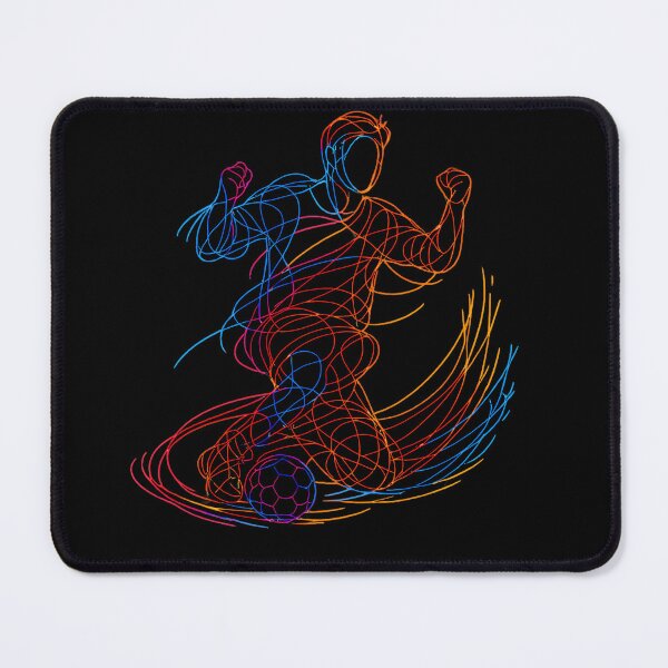 Item preview, Neon Dribbling Master Soccer Line Art designed and sold by RoyesButler.