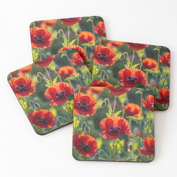 Item preview, Bold Red Poppy Flower Field Art designed and sold by IntelliMindDesigns.