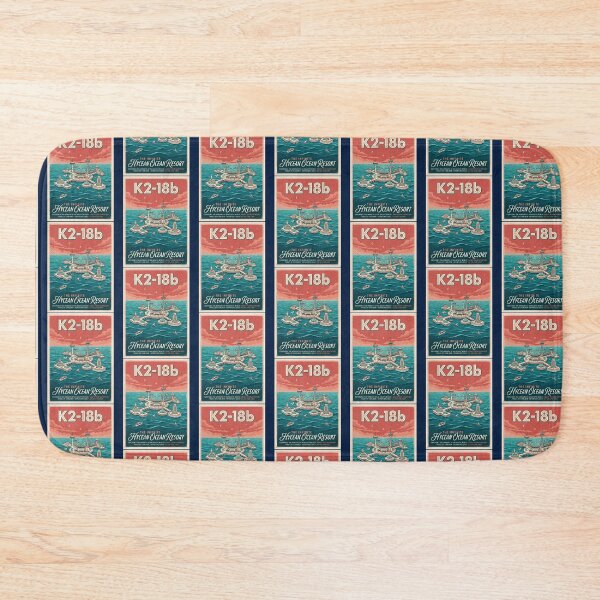 Item preview, K2-18b Exoplanet Retro NASA Travel Poster Hycean Ocean designed and sold by RetroRewind Studio.