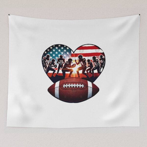 Item preview, American Football Fan Cartoon Sticker | Football Supporter Design designed and sold by aminesez22.