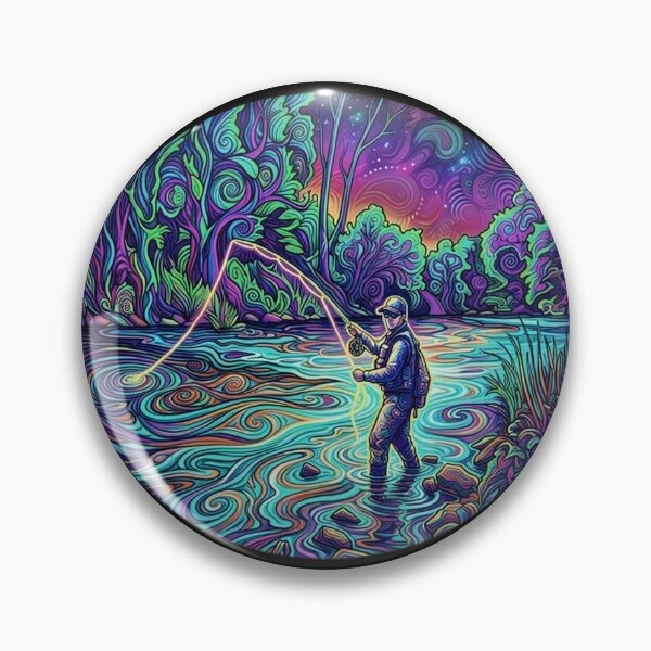Item preview, Just cast again psychedelic fishing therapy designed and sold by Stefanrajzer.
