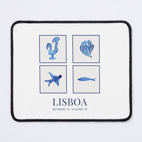 Item preview, Lisbon poster with watercolor coordinates designed and sold by ElizabethCoelho.