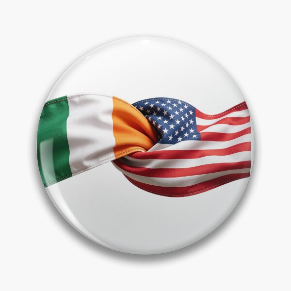 Item preview, Ireland and USA Flags Entwined designed and sold by TirConnaill.
