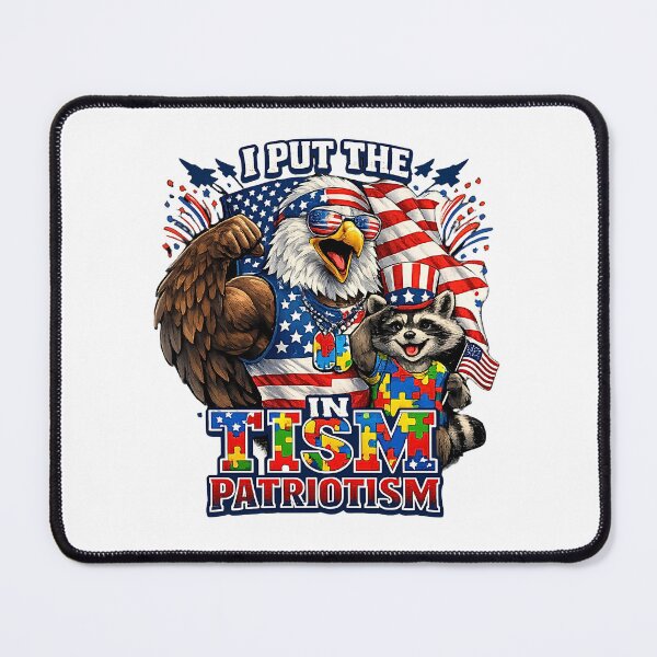 Item preview, I Put The Tism in Patriotism Athletic Eagle designed and sold by FANTASYoDarknes.