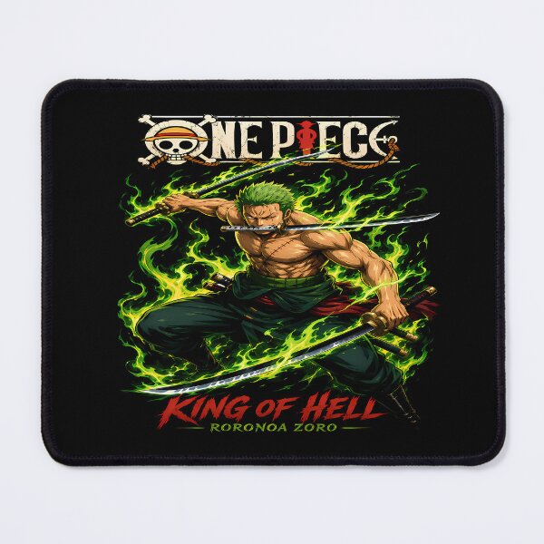 Item preview, King of Hell- Roronoa Zoro  - Green Flame -Asura Zoro Aesthetic Design designed and sold by Trinidesigns123.