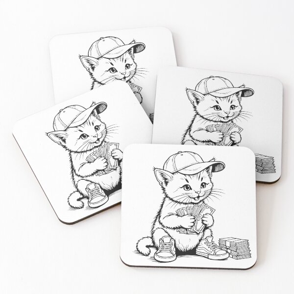 Item preview, Cute Kitten Counting Money designed and sold by Museum Of Non-Existing Art.