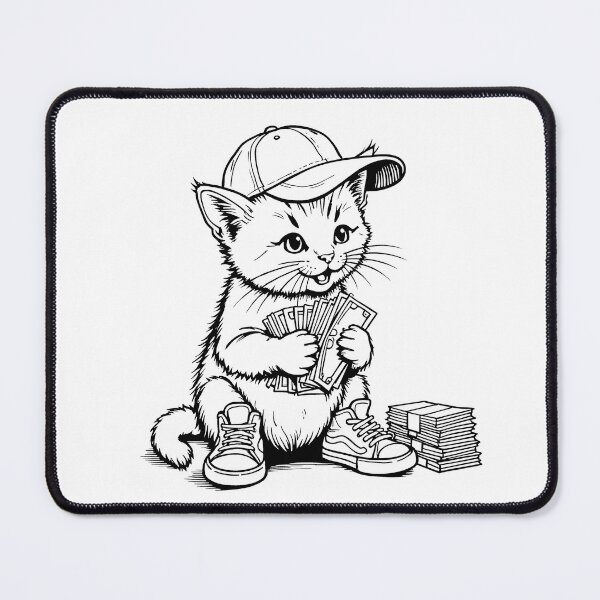Item preview, Cute Kitten Counting Money designed and sold by Museum Of Non-Existing Art.