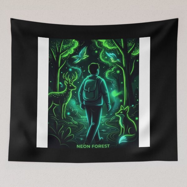 Item preview, Neon Forest Adventure – Young Explorer in the Wild designed and sold by DervoTeck2767.
