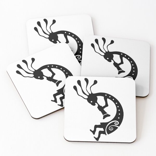 Item preview, Illustration of a flutist totem in a black and white engraving style designed and sold by Keltoi-art.