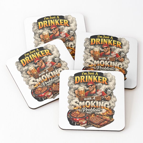 Item preview, I'm Just A Drinker With A Smoking Problem - Funny BBQ Smoker designed and sold by FANTASYoDarknes.