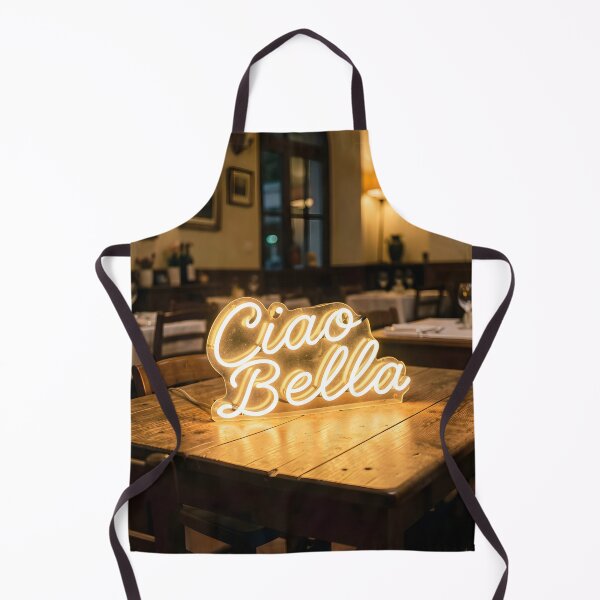 Item preview, Ciao Bella Typo Lamp on Wooden Table – Warm Ambient Room Lighting designed and sold by EmeraldeaArt.