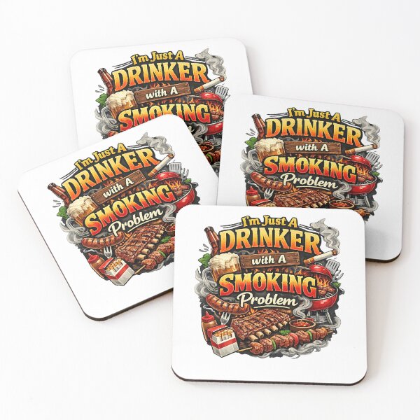 Item preview, I'm Just A Drinker With A Smoking Problem - Funny BBQ Smoker designed and sold by FANTASYoDarknes.