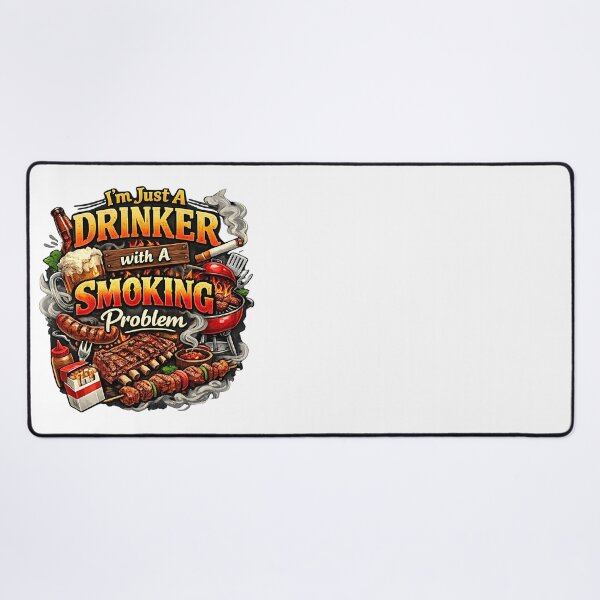 Item preview, I'm Just A Drinker With A Smoking Problem - Funny BBQ Smoker designed and sold by FANTASYoDarknes.