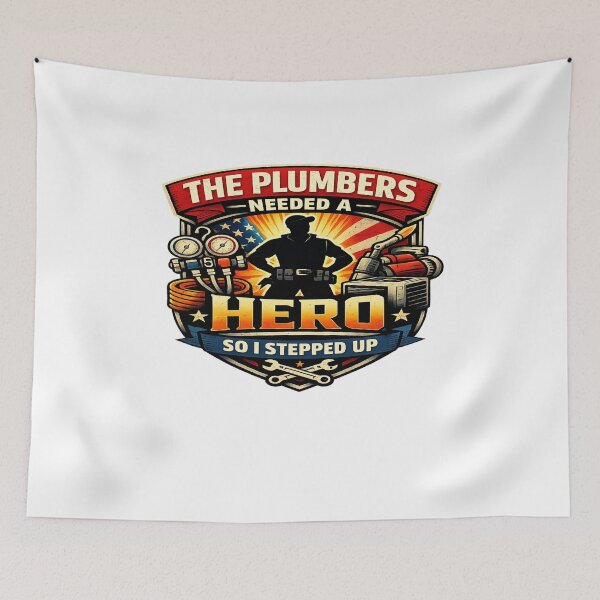Item preview, HVAC Tech Hero Design -Skilled Tradesman Graphic for Heating and Cooling Pros designed and sold by FrozenHeat97.