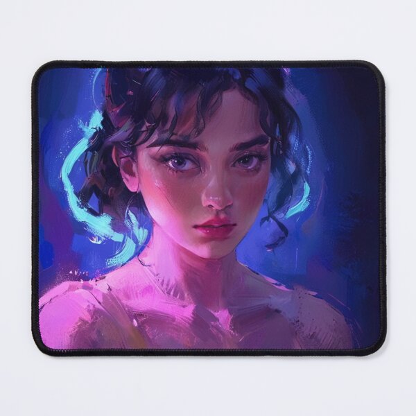 Item preview, Neon Dream Girl | Cyberpunk Digital Portrait designed and sold by GenesisArtis.