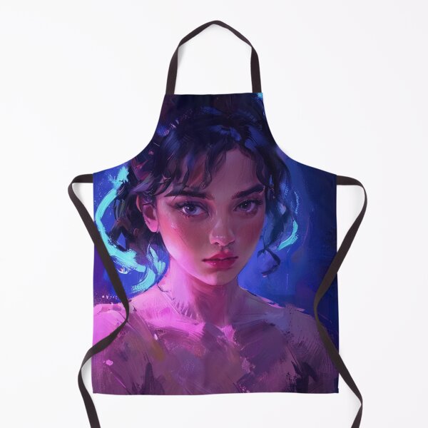 Item preview, Neon Dream Girl | Cyberpunk Digital Portrait designed and sold by GenesisArtis.