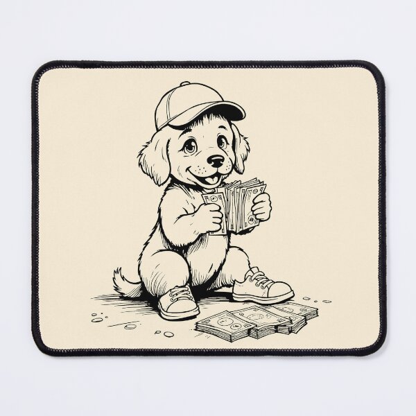 Item preview, Cute Puppy Dog Counting Money designed and sold by Museum Of Non-Existing Art.