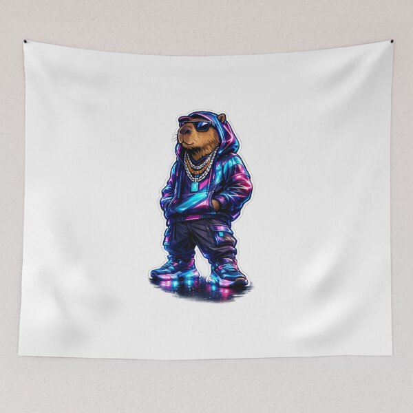 Item preview, Urban Neon Capybara Future Street Style designed and sold by NovaMoodCo.