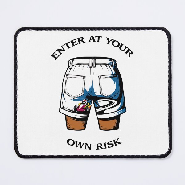 Item preview, Enter At Your Own Risk Go Kart Racing Shorts Funny Meme designed and sold by RareVisuals.