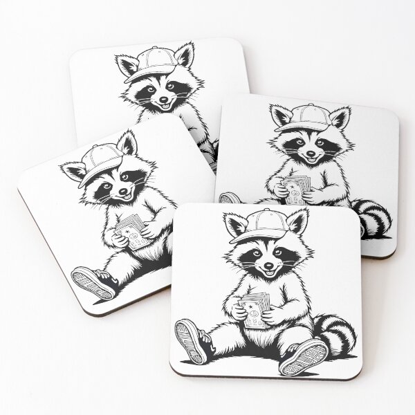 Item preview, Cute Raccoon Counting Money designed and sold by Museum Of Non-Existing Art.