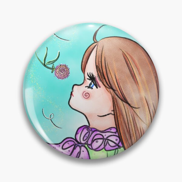 Item preview, Girl with a flower in a windy springday designed and sold by ViolantMB.
