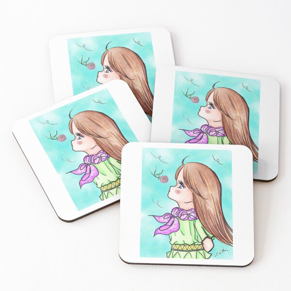 Item preview, Girl with a flower in a windy springday designed and sold by ViolantMB.