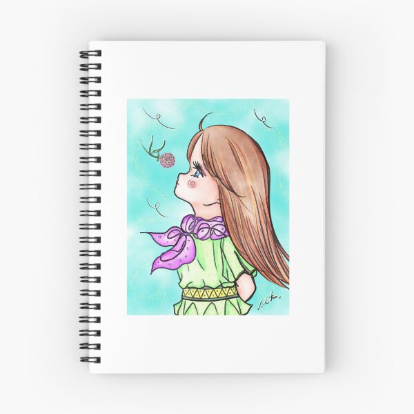 Item preview, Girl with a flower in a windy springday designed and sold by ViolantMB.