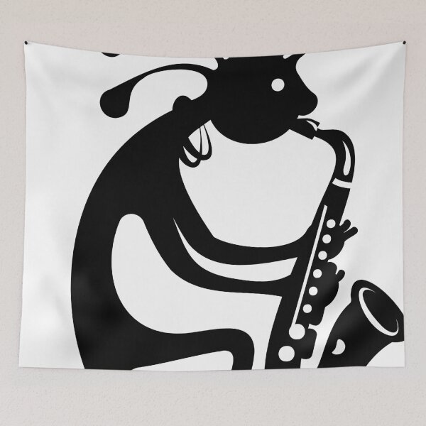 Item preview, Illustration of a musician playing the saxophone in an artistic engraving style designed and sold by Keltoi-art.