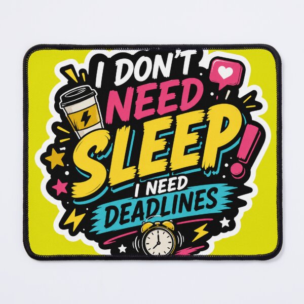 Item preview, I Don't Need Sleep Deadline Sticker designed and sold by The Moood Theory.