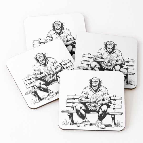 Item preview, Smiling Chimpanzee Counting Money designed and sold by Museum Of Non-Existing Art.
