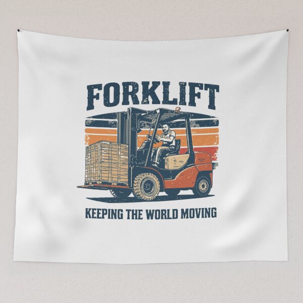 Item preview, Forklift Keeping The World Moving designed and sold by RetroNibylander.