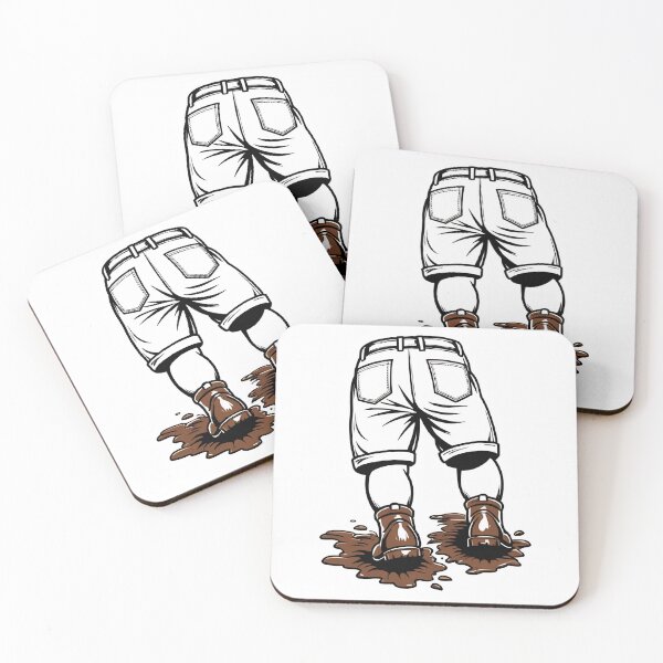 Item preview, Muddy Boots Walking Mud Splatter Vintage Workwear Silhouette  designed and sold by RareVisuals.