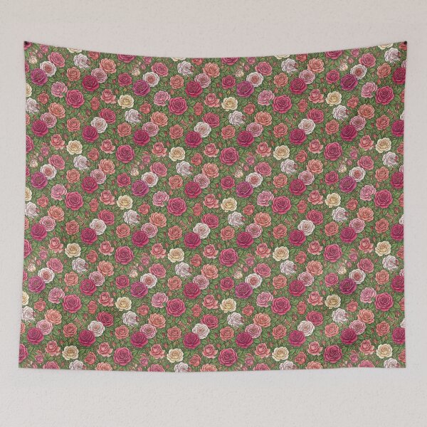 Item preview, Lush Colored Pencil Rose Garden Pattern designed and sold by SYCESTORE.