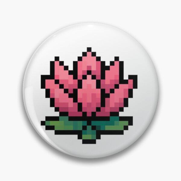 Item preview, Pixel Art Lotus Flower Print | Retro Gaming Floral Design | Cute 8 Bit Botanical Gift designed and sold by The-SilentPlace.