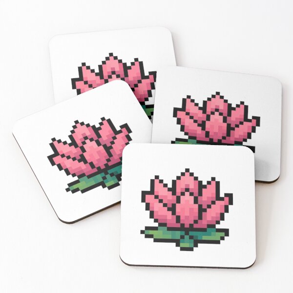Item preview, Pixel Art Lotus Flower Print | Retro Gaming Floral Design | Cute 8 Bit Botanical Gift designed and sold by The-SilentPlace.